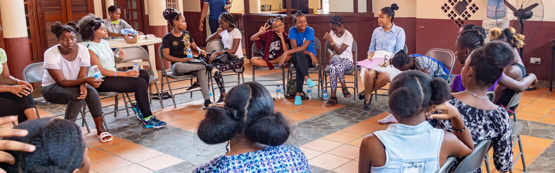 A group of young people having a meeting