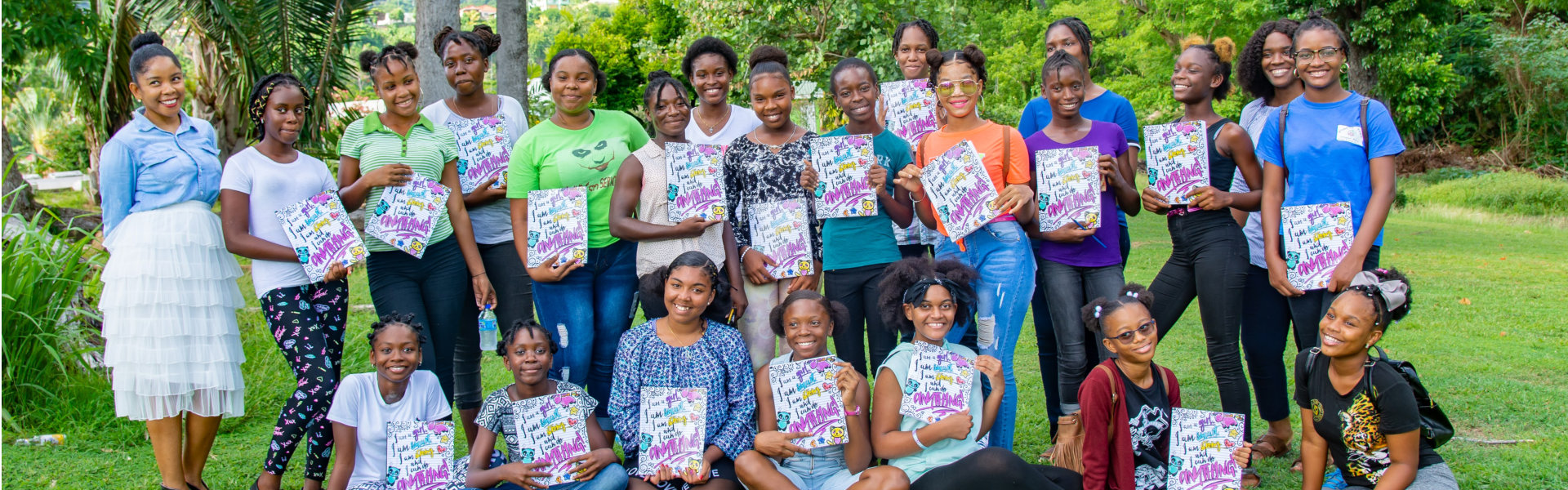 A group of young student